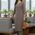 Women Regular Thread Work Silk Crepe Kurta with Trousers