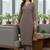 Women Regular Thread Work Silk Crepe Kurta with Trousers