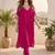 Women Dyed Regular Gotta Patti Kurta with Trousers
