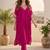 Women Dyed Regular Gotta Patti Kurta with Trousers