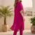 Women Dyed Regular Gotta Patti Kurta with Trousers