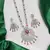 Ruby Red CZ Bridal Necklace Set, Statement Chandelier Earrings, Pakistani Indian Wedding Jewelry