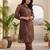 Women Floral Printed Regular Chanderi Silk Kurta with Trousers