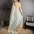 grey slub cotton blend printed saree with unstitched blouse piece.