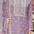 Floral Embroidered Round Neck Mirror Work Organza Kurta & Trouser & Dupatta