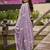 Floral Embroidered Round Neck Mirror Work Organza Kurta & Trouser & Dupatta