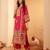 Ethnic Motifs Printed Sequinned Chanderi Silk Kurta with Trousers And Dupatta