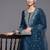 Floral zari Embroidered Chanderi Silk Kurta with Trousers & Dupatta