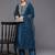 Floral zari Embroidered Chanderi Silk Kurta with Trousers & Dupatta