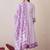 Floral Printed V-Neck Empire Pure Cotton Anarkali Kurta With Trouser And Dupatta