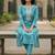 Women Floral Printed Regular Thread Work Pure Cotton Kurta with Trousers & With Dupatta