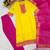 Lemon woven jaquard straight kurti dupatta with pant