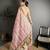 onion slub cotton blend printed saree with unstitched blouse piece.