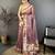 onion premium cotton blend printed saree with unstitched blouse piece.