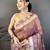 onion premium cotton blend printed saree with unstitched blouse piece.