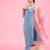 Blue Sleeveless Kurta with Trouser and Dupatta