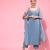 Blue Sleeveless Kurta with Trouser and Dupatta