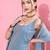 Blue Sleeveless Kurta with Trouser and Dupatta