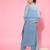 Blue Sleeveless Kurta with Trouser and Dupatta