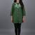 Green embroidered short kurti