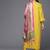 Women Mustard Yoke Embroidered Pure Cotton Kurta with Trouser & Printed Dupatta