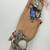 Chunky oxidized silver jewelry set |peacock bracelet & large boho statement ring