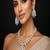 Silver kundan necklace set, pastel pink indian bridal jewelry