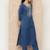 Blue Yoke Embroidered Kurta with Trouser and Dupatta