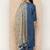 Blue Yoke Embroidered Kurta with Trouser and Dupatta