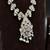 Silver kundan necklace set, pastel pink indian bridal jewelry