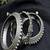 Oxidized silver bangle set of 3, tribal german silver kada