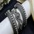 Oxidized silver bangle set of 3, tribal german silver kada