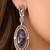 Purple & blue kundan statement earrings | indian bridal drop earrings