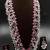 Oxidized silver pink stone long necklace set