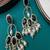 Black onyx chandbali earrings with pearl drops|indian statement dangle earrings for party