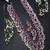 Oxidized silver pink stone long necklace set