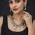 Oxidized silver ganesha choker set | boho pearl statement necklace