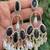 Black onyx chandbali earrings with pearl drops|indian statement dangle earrings for party
