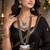 Oxidized silver jewelry set for women - 6 pc tribal boho necklace & earrings set