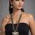 Oxidized silver jewelry set for women - 6 pc tribal boho necklace & earrings set