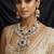 Oxidized silver indian choker set | boho kundan pearl necklace