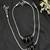 Boho black bead silver anklet | oxidized silver ankle bracelet with bells