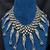 Statement oxidized silver tribal choker | boho bird motif necklace