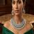 Oxidized silver choker necklace set: pearl & kundan stone indian jewelry