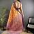 orange tissue silk blend kanjeevaram zari woven saree with unstitched blouse piece.