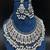Oxidized silver choker necklace set: pearl & kundan stone indian jewelry