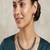 Oxidized silver choker set, red & green stone pearl drop indian jewelry