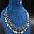 Oxidized silver choker set, red & green stone pearl drop indian jewelry
