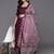 Violet Solid Sleeveless Kurta With Trousers & Bandhani Printed Dupatta