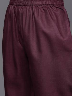 Violet Solid Sleeveless Kurta With Trousers & Bandhani Printed Dupatta 3